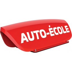 Panneau de toit Auto-Ecole creux rouge - Lettres blanches