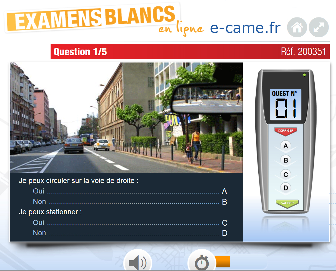 examen blanc signalisation horizontale code route ligne permis candidat libre