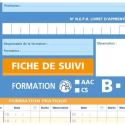 Fiches de suivi de formation permis B/AAC/CS moniteur auto-école