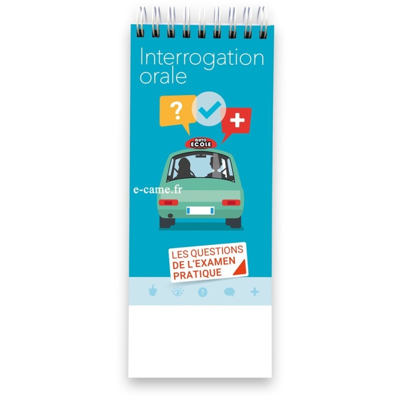 Vérifications intérieures & extérieures, 1ers secours et sécurité routière - Carnet réponses officielles moniteur auto-école.