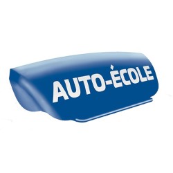 panneau de toit auto-école creux bleu