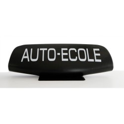Panneau de toit auto-école fin Noir