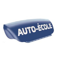 Panneau de toit Auto-Ecole creux bleu - Lettres blanches
