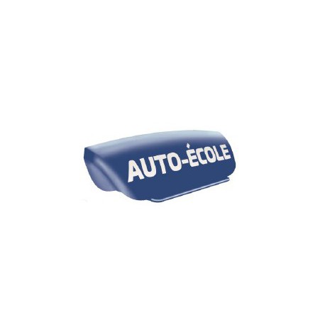 Panneau de toit Auto-Ecole creux bleu - Lettres blanches