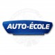 Panneau de toit Auto-Ecole creux bleu - Lettres blanches
