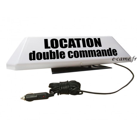 Panneau de toit "Location Double commande" lumineux