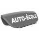 Panneau de toit Auto-Ecole creux gris - Lettres blanches