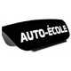 Panneau de toit Auto-Ecole creux noir - Lettres blanches