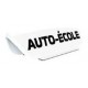 Panneau de toit Auto-Ecole creux blanc - Lettres noires