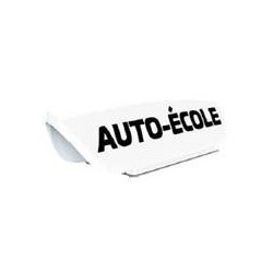 Panneau de toit Auto-Ecole creux blanc - Lettres noires 