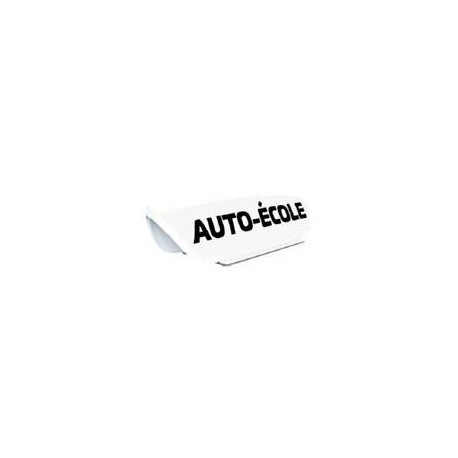Panneau de toit Auto-Ecole creux blanc - Lettres noires