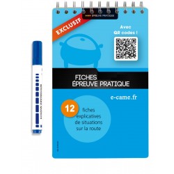 Fiches explicatives de situations pratiques permis B - inscriptibles et effaçables 
