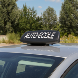 Panneau de toit incurvé Auto-École Noir