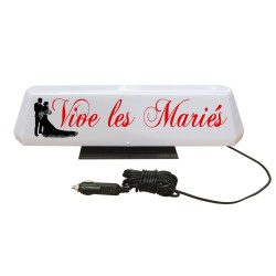 Panneau de toit lumineux "Vive les Mariés"